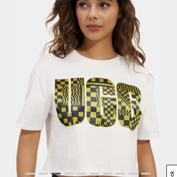 UGG Thahlia Cropped Logo Tee,XL!NWT - Picture 2 of 9